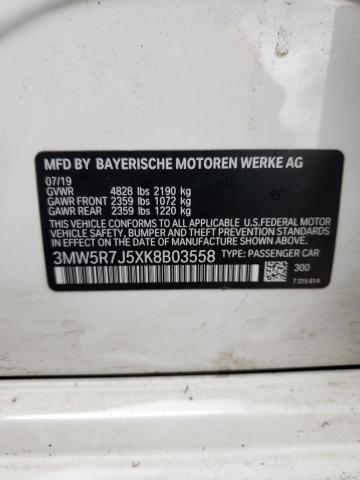 2019 BMW 330XI - 3MW5R7J5XK8B03558