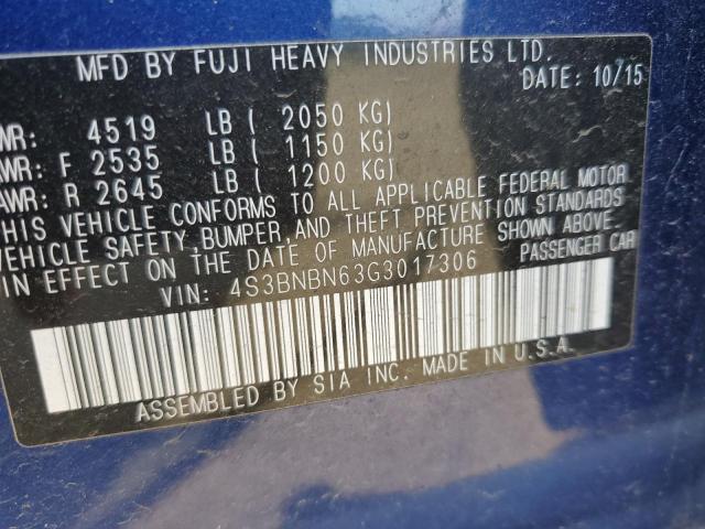 4S3BNBN63G3017306 Subaru Legacy 2.5i Limited