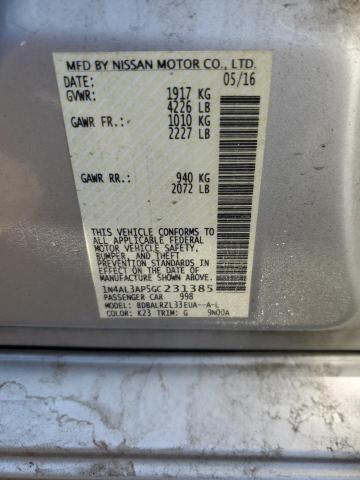 1N4AL3AP5GC231385 Nissan ALTIMA 2.5