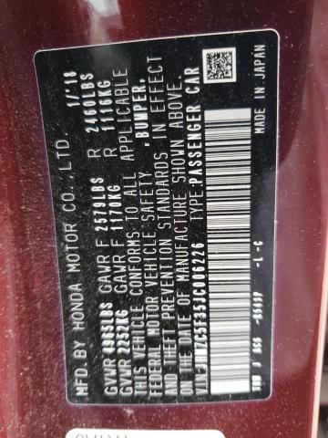 2018 HONDA CLARITY TO - JHMZC5F35JC006226