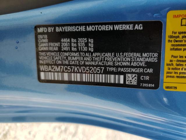 2019 BMW 230I - WBA2M7C57KVD52057