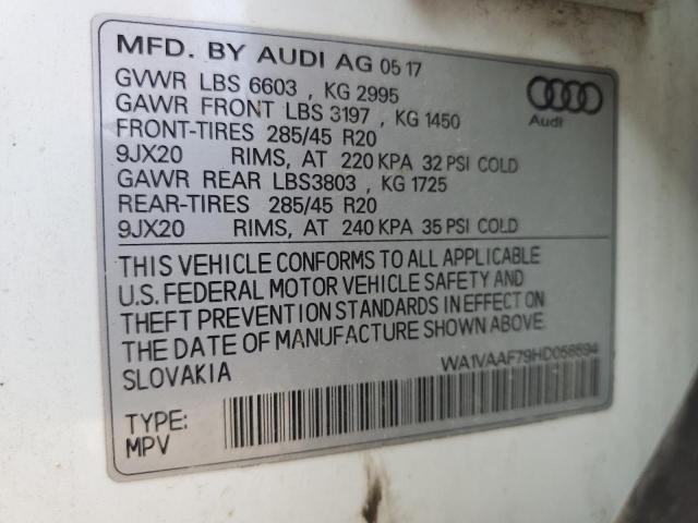 WA1VAAF79HD056594 2017 AUDI Q7, photo no. 13