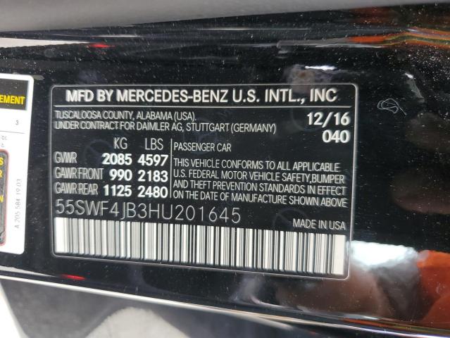 55SWF4JB3HU201645 Mercedes-Benz C 300