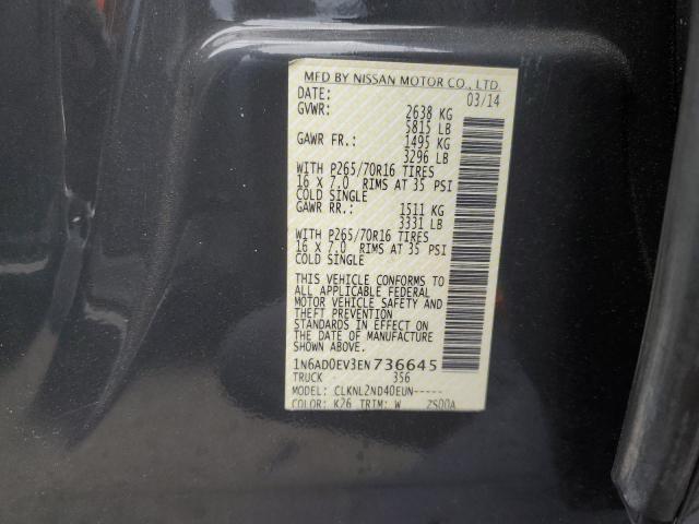 1N6AD0EV3EN736645 Nissan FRONTIER S