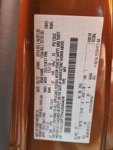 1FMCU0F77HUD60436 Ford ESCAPE S
