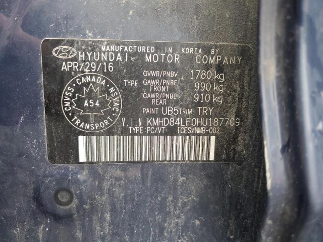 2017 HYUNDAI ELANTRA SE - KMHD84LF0HU187709