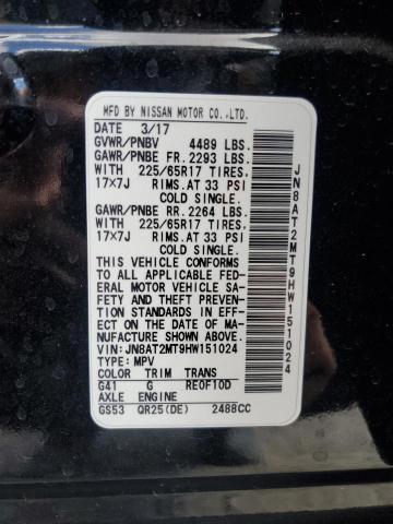JN8AT2MT9HW151024 Nissan ROGUE S