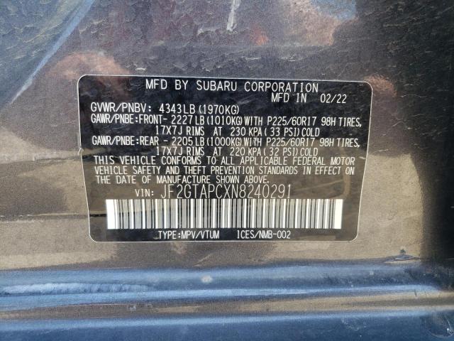 JF2GTAPCXN8240291 Subaru Crosstrek Premium