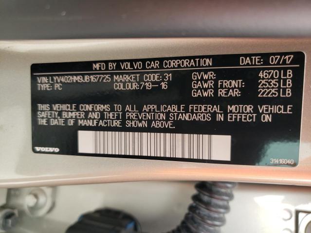 2018 VOLVO S60 PLATIN - LYV402HM9JB167725