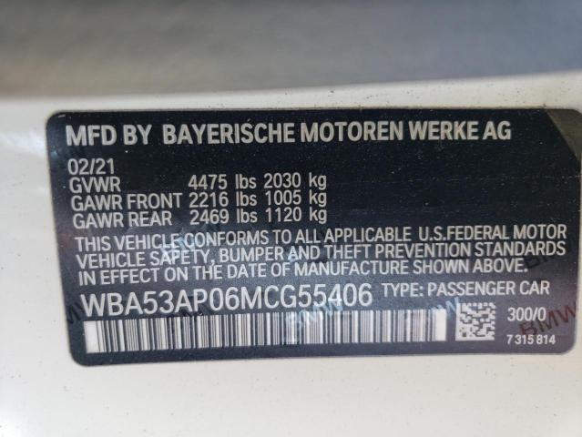 WBA53AP06MCG55406 BMW 430I