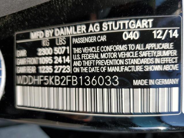 WDDHF5KB2FB136033 Mercedes-Benz E 350