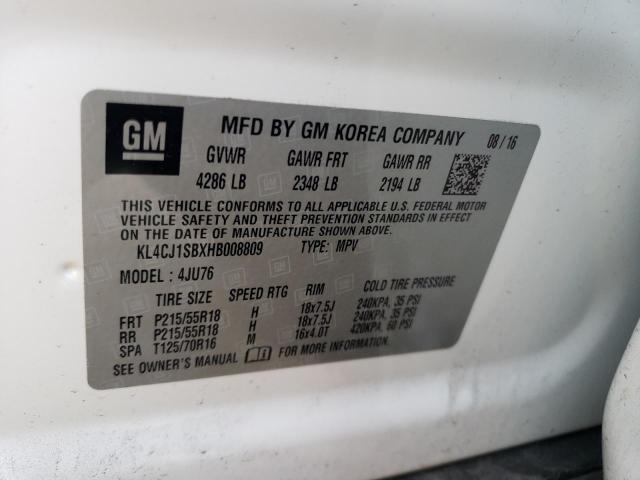 KL4CJ1SBXHB008809 Buick Encore Sport Touring