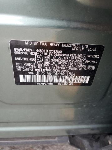 JF2SJABC4HH491884 Subaru Forester 2.5i