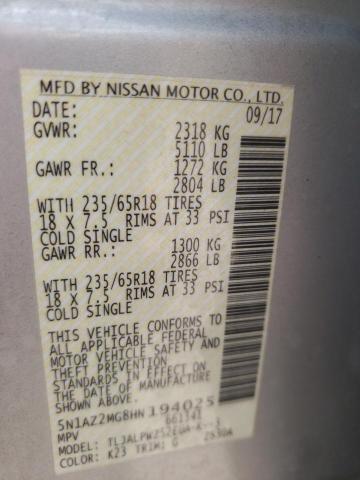 5N1AZ2MG8HN194025 Nissan MURANO S