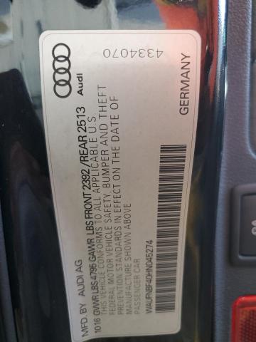 2017 AUDI A4 PRESTIG WAUFNBF40HN045274