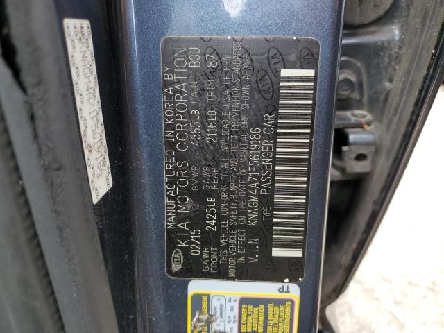 KNAGM4A71F5619186 KIA Optima Lx