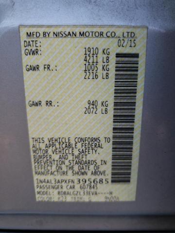 1N4AL3APXFN395685 Nissan ALTIMA 2.5