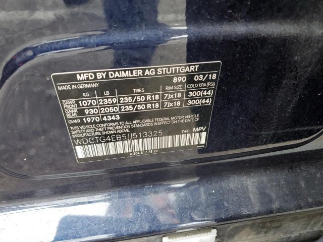 WDCTG4EB5JJ513325 Mercedes-Benz GLA 250