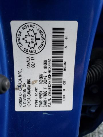 2017 HONDA CIVIC LX - 2HGFC2E5XHH032951