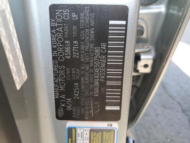 KNAGM4ADXE5075081 KIA OPTIMA HYBRID