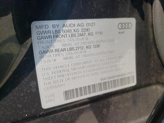 WA18AAF48MA057623 Audi A4 ALLROAD 12