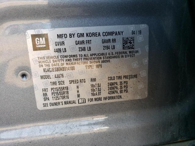 2019 BUICK ENCORE AWD - KL4CJESB0KB914188
