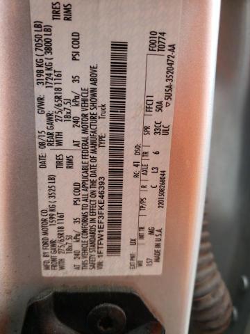 1FTFW1EF3FKE46393 Ford F150 Supercrew