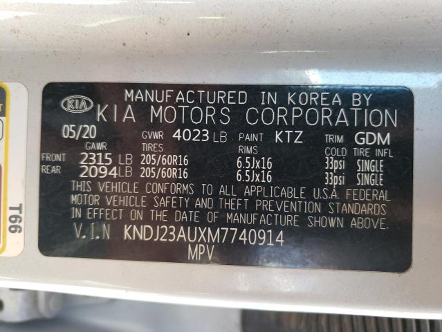 KNDJ23AUXM7740914 KIA SOUL LX