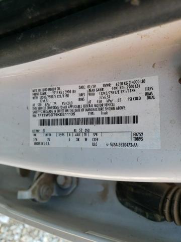 1FT8W3DT9KEE11135 Ford F350 Super Duty
