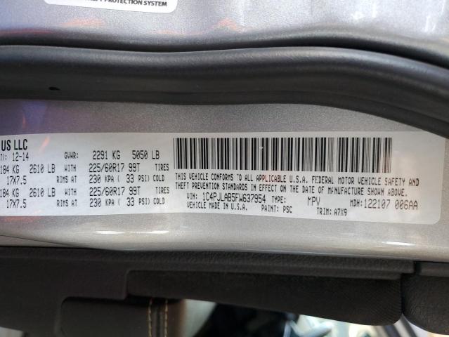1C4PJLAB5FW637954 Jeep Cherokee Sport
