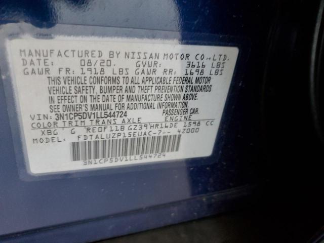 3N1CP5DV1LL544724 Nissan KICKS SR