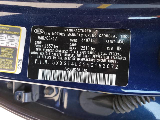 5XXGT4L35HG162672 KIA Optima Lx
