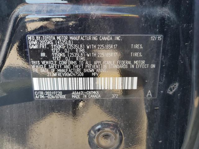 2T3WFREV9GW247508 Toyota Rav4 Xle