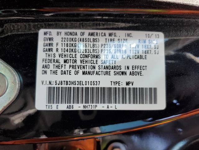 5J8TB3H53EL010537 Acura Rdx Technology