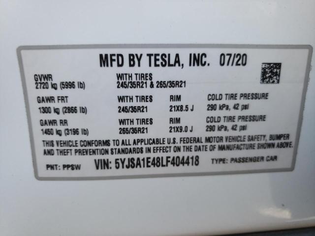 5YJSA1E48LF404418 Tesla MODEL S