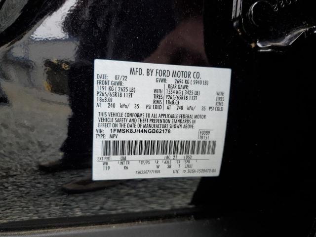 2022 FORD EXPLORER T - 1FMSK8JH4NGB62178