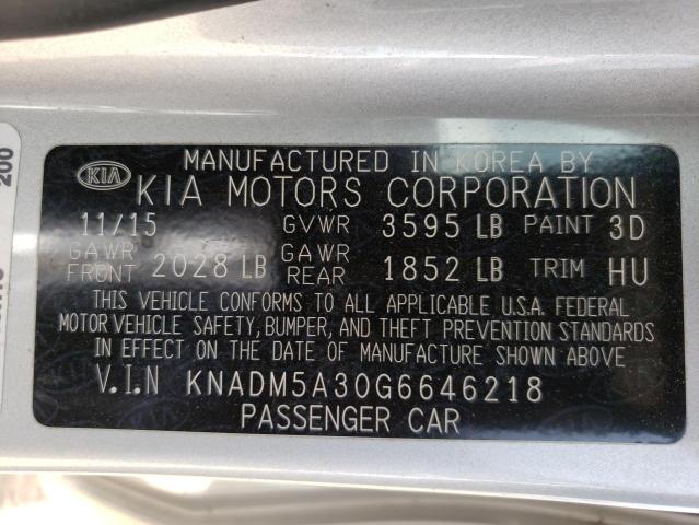 KNADM5A30G6646218 KIA RIO LX