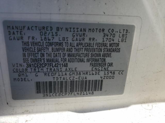 3N1CE2CP7FL421148 Nissan Versa Note S