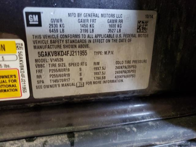 5GAKVBKD4FJ211955 Buick Enclave