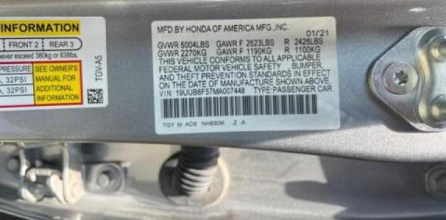 2021 ACURA TLX TECH A - 19UUB6F57MA007448