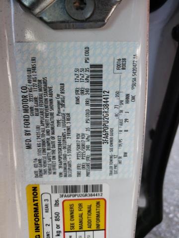 3FA6P0PU2GR384412 Ford Fusion Se Phev