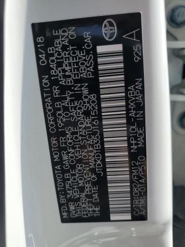 JTDKDTB35J1615208 Toyota PRIUS C