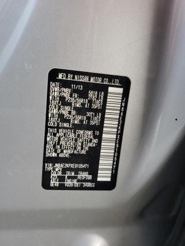 JN8AE2KPXE9105471 | 2014 NISSAN QUEST S