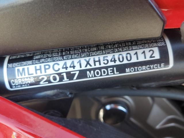 2017 HONDA CBR500 R MLHPC441XH5400112