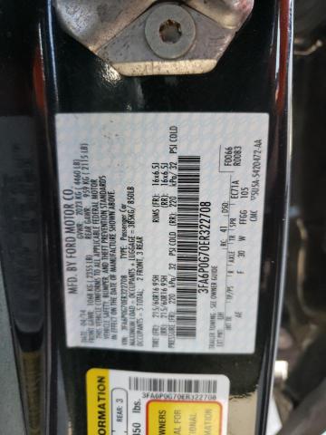 3FA6P0G70ER322708 Ford FUSION S