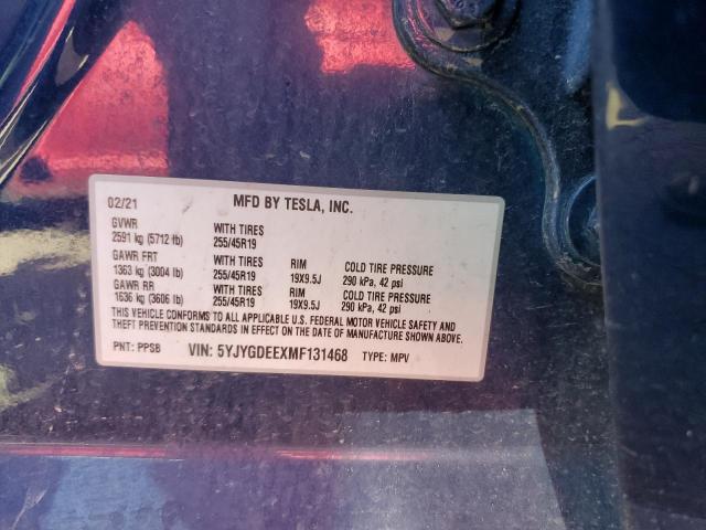 5YJYGDEEXMF131468 Tesla Model Y