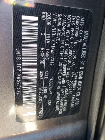JN1BJ1CP1KW527312 Nissan Rogue Sport S