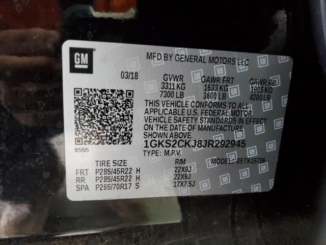 1GKS2CKJ8JR292945 GMC YUKON DENALI