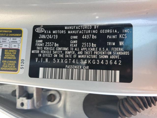 5XXGT4L34KG343642 KIA Optima Lx