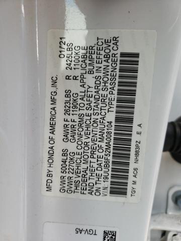 2021 ACURA TLX TECH A - 19UUB6F52MA008104